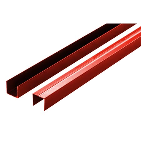 U profil C típusú kerítéselemhez / 20x21x20 méretű / 1500mm hosszúság / RAL 3000 - piros