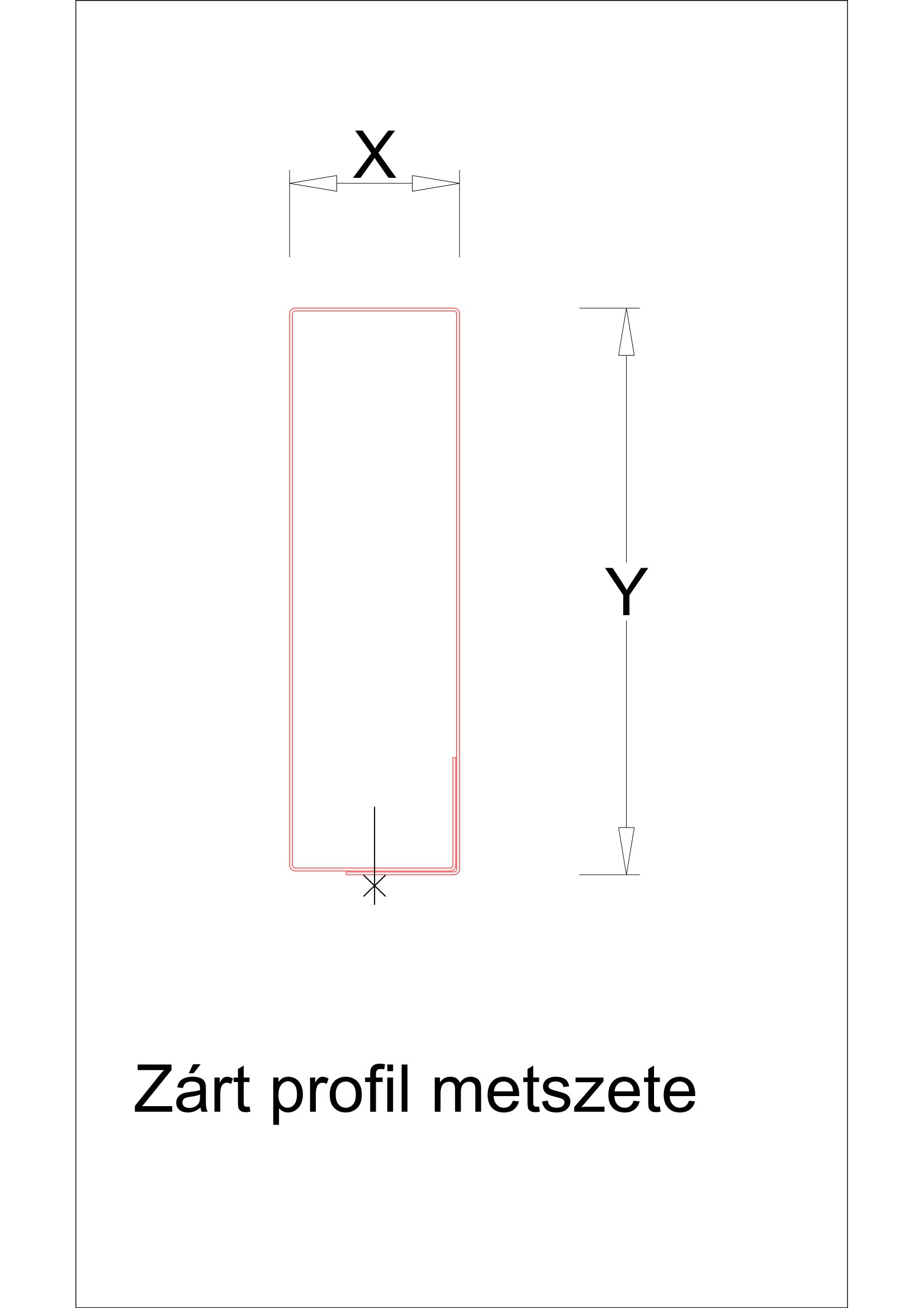 Kerítéselem zárt profil / 120mm szélesség / 1700mm hosszúság / Natúr tölgy metszeti rajz Kerítéselem zárt profil / 120mm szélesség / 1700mm hosszúság / Natúr tölgy metszeti rajz