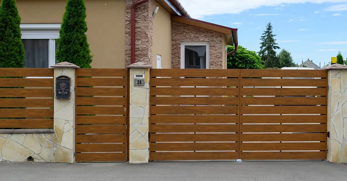 C profilú aranytölgy kerítés