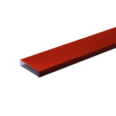 Kerítéselem zárt profil / 160mm szélesség / 1000mm hosszúság / RAL 3000 - piros