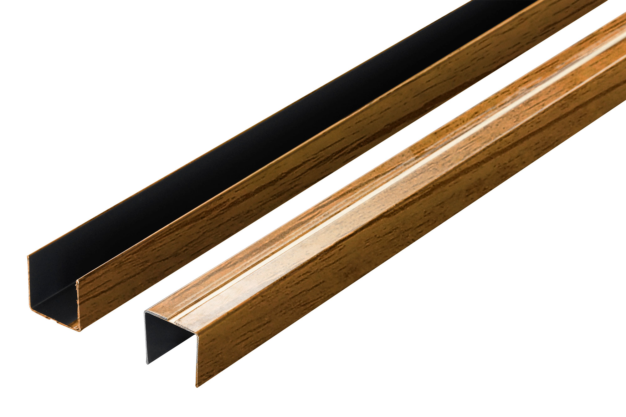 U profil C típusú kerítéselemhez / 20x21x20 méretű / 1000mm hosszúság / Natúr tölgy