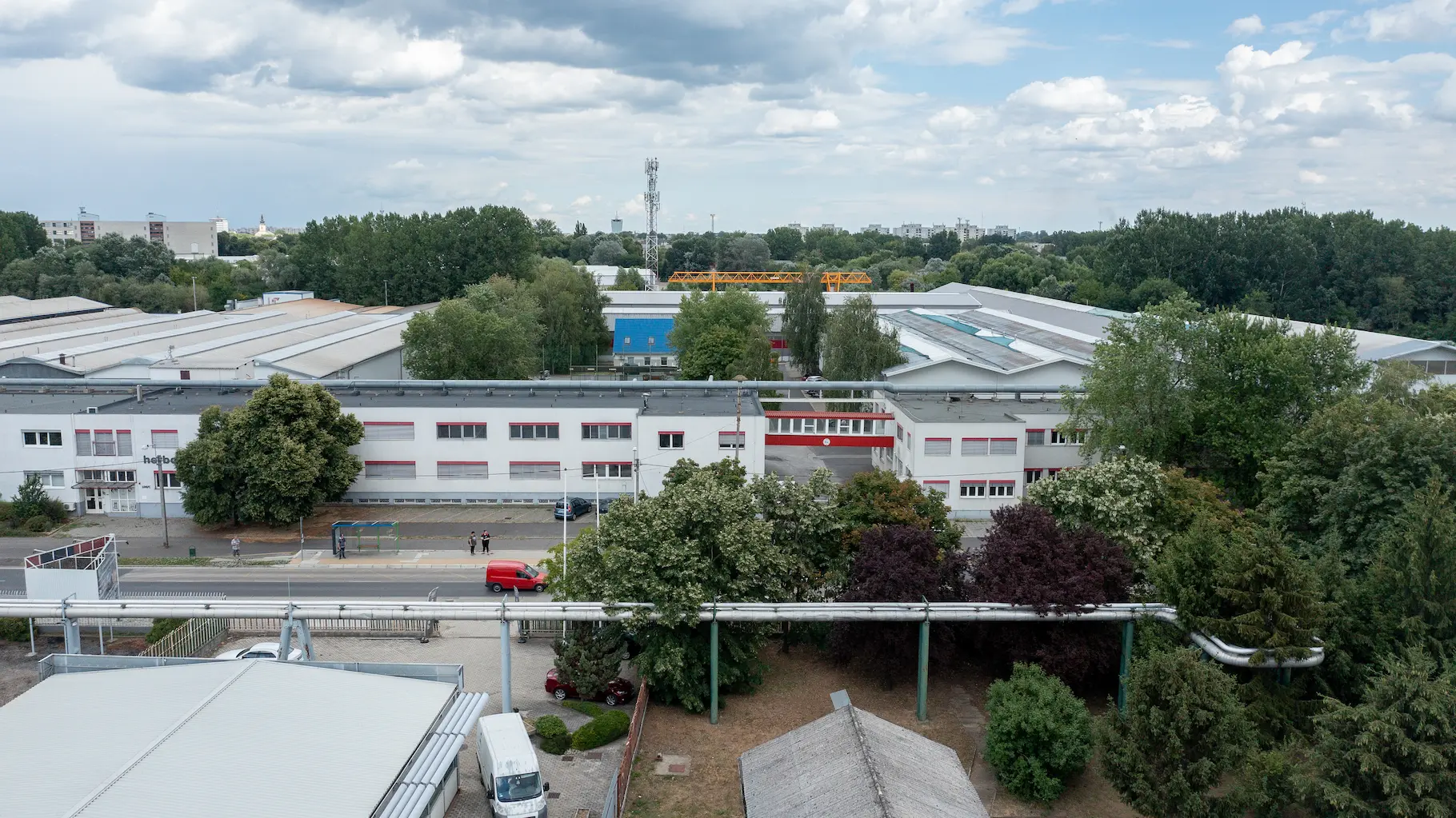Nyíregyháza telephely bejárat drón fotó